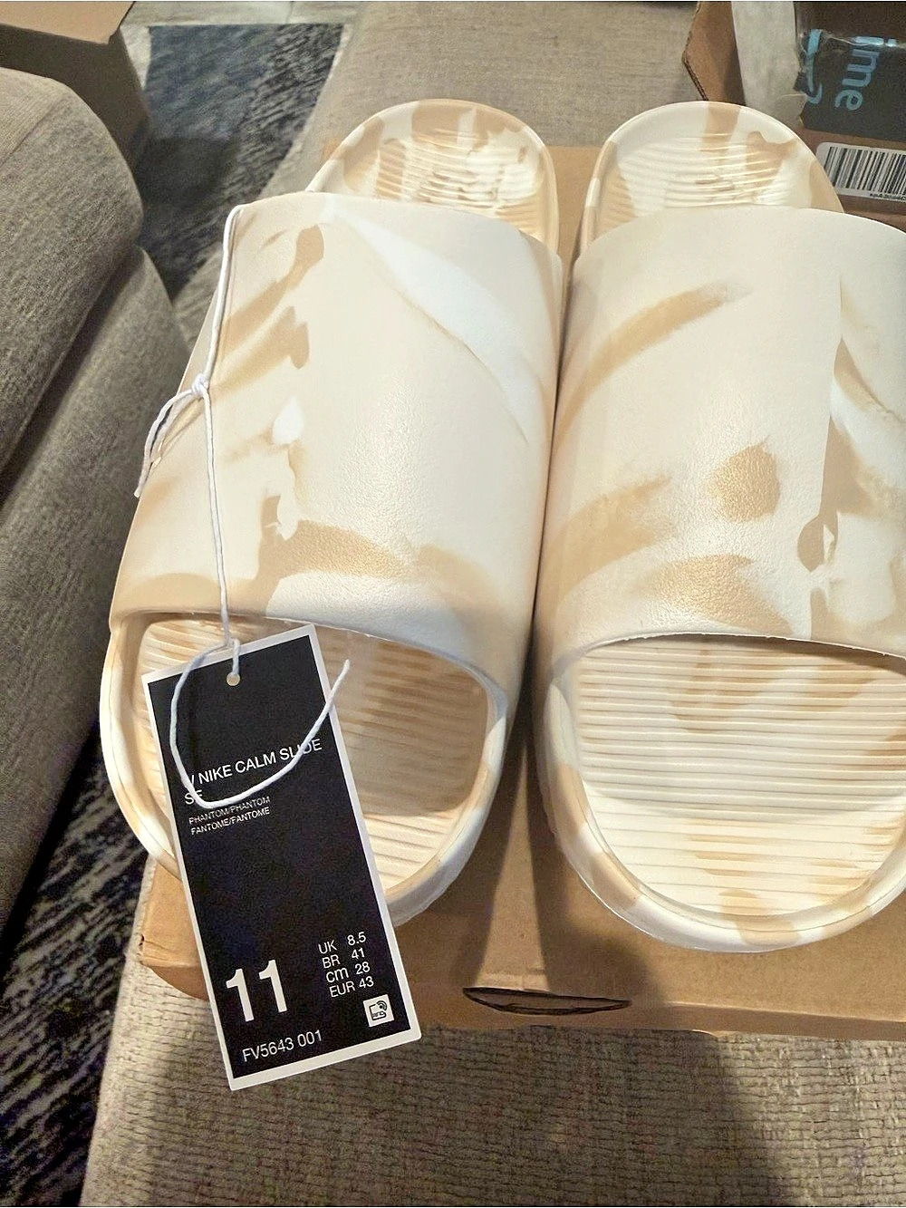 Nike Calm Slide SE Abstract Slides Cream US 11 NWT
